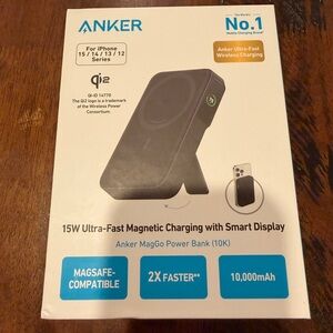 ANKER iPhone charger, ultra-fast portable wireless mag-safe black power bank